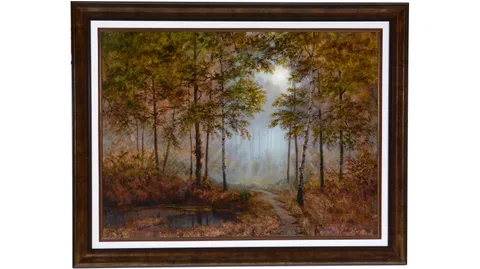 Gerald Coulson, Woodland Sunbeams, oil on canvas