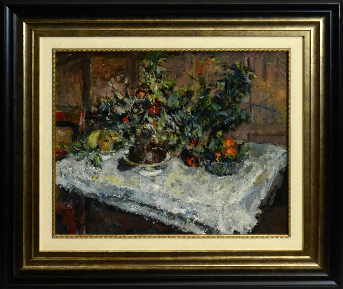 Roderick Tim Showan, Still Life, oil on board