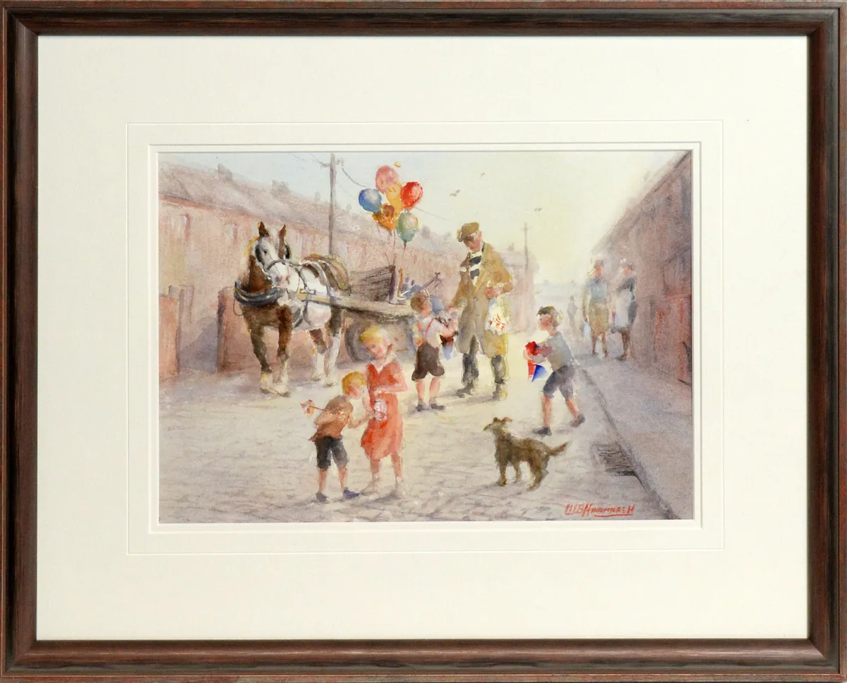 Bill Hindmarsh, The Rag and Bone Man, watercolour