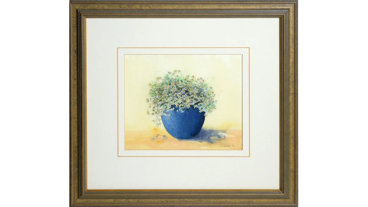 Jane L. Bartlett, Daisychain, watercolour with pen and ink
