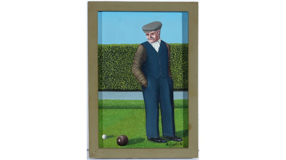 Ken Watts, The Bowler, oil on canvas