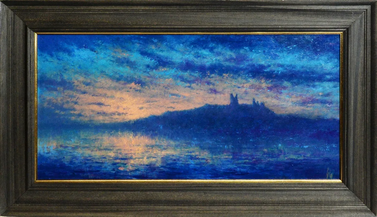 Vigyazo Vila, Azure Dusk, oil on canvas