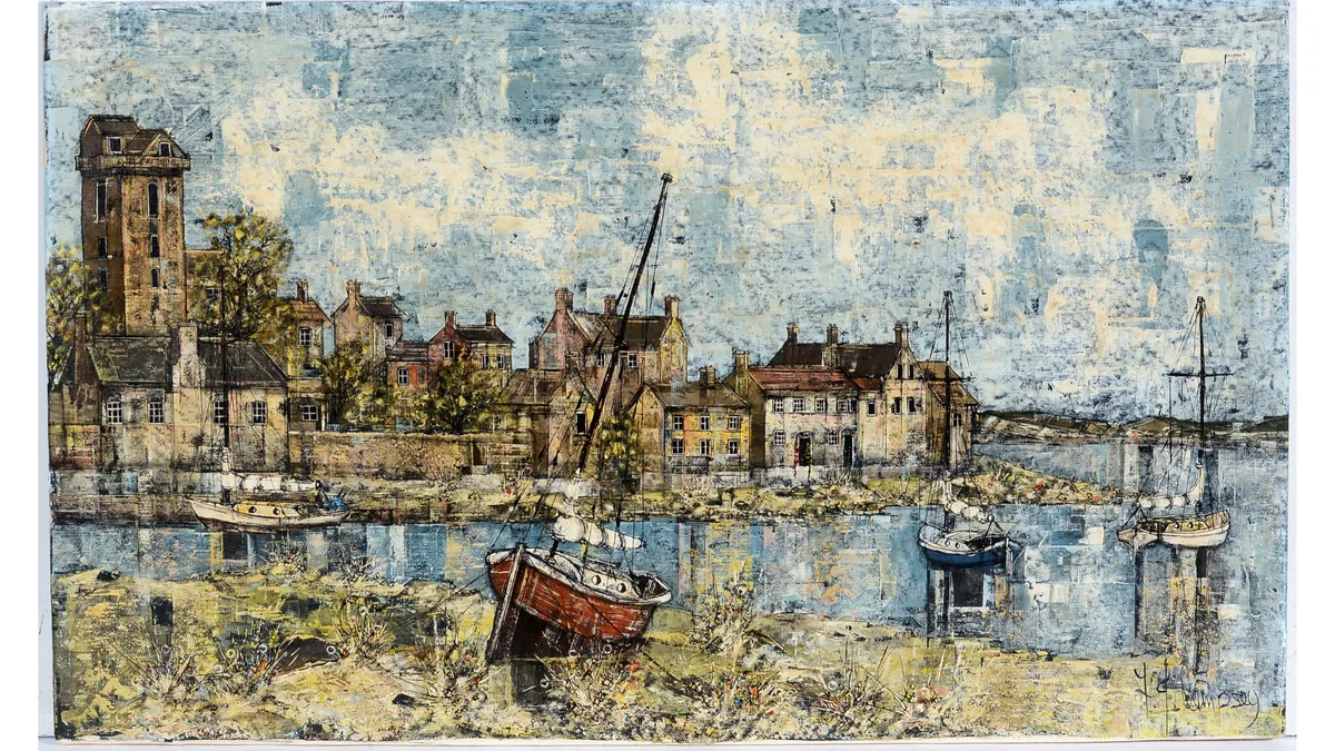Francis J. Dempsey, Panoramic Harbour View, oil on canvas
