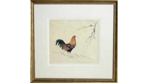 George Vernon Stokes, A Majestic Cockerel, pencil signed to the margin