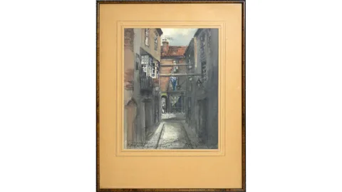 Victor Noble Rainbird, Old Shields; A Bye-Way, Clive Street, watercolour