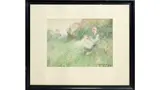 Victor Noble Rainbird, Reading in a Wildflower Meadow