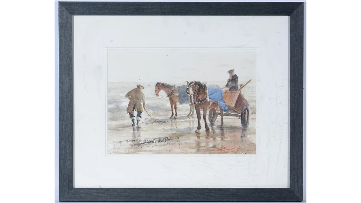 William Hindmarsh, Cockle Fishing, watercolour
