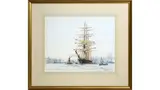 Cecil Peter Knox, Barque Coming Down River on the Tide