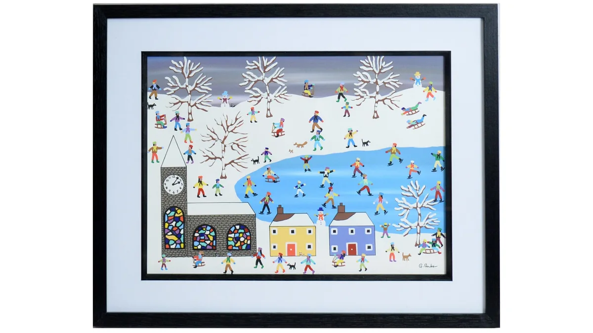 Gordon Barker, Snow Day, acrylic