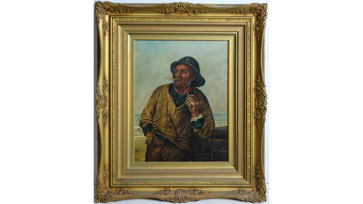 F. C. Cole, Old Salt: Portrait of a Fisherman, oil on canvas