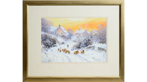 Joe Hush, Through the Village of Harbottle, Northumberland, acrylic
