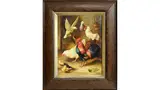 Flemish School, Cockerel, Chickens, and Doves