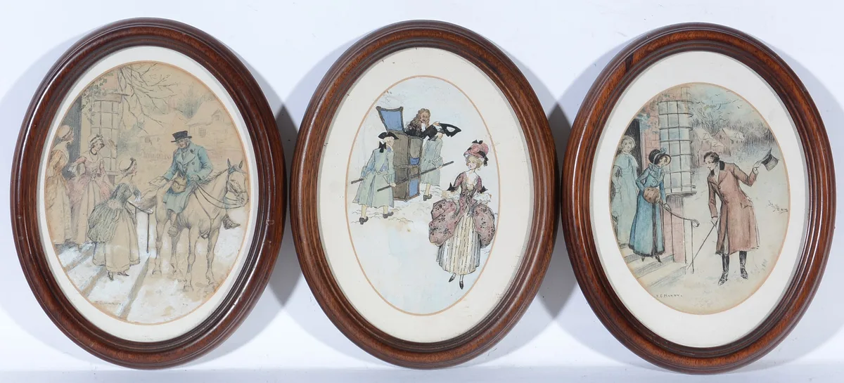 F. C. Hardy, Romancing Through the Centuries, watercolour, graphite and ink