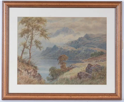 John Wilson Hepple, Springtime Lakeland Landscape, watercolour