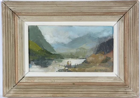 E. Charles, Ullswater in the Lake District, oil on board