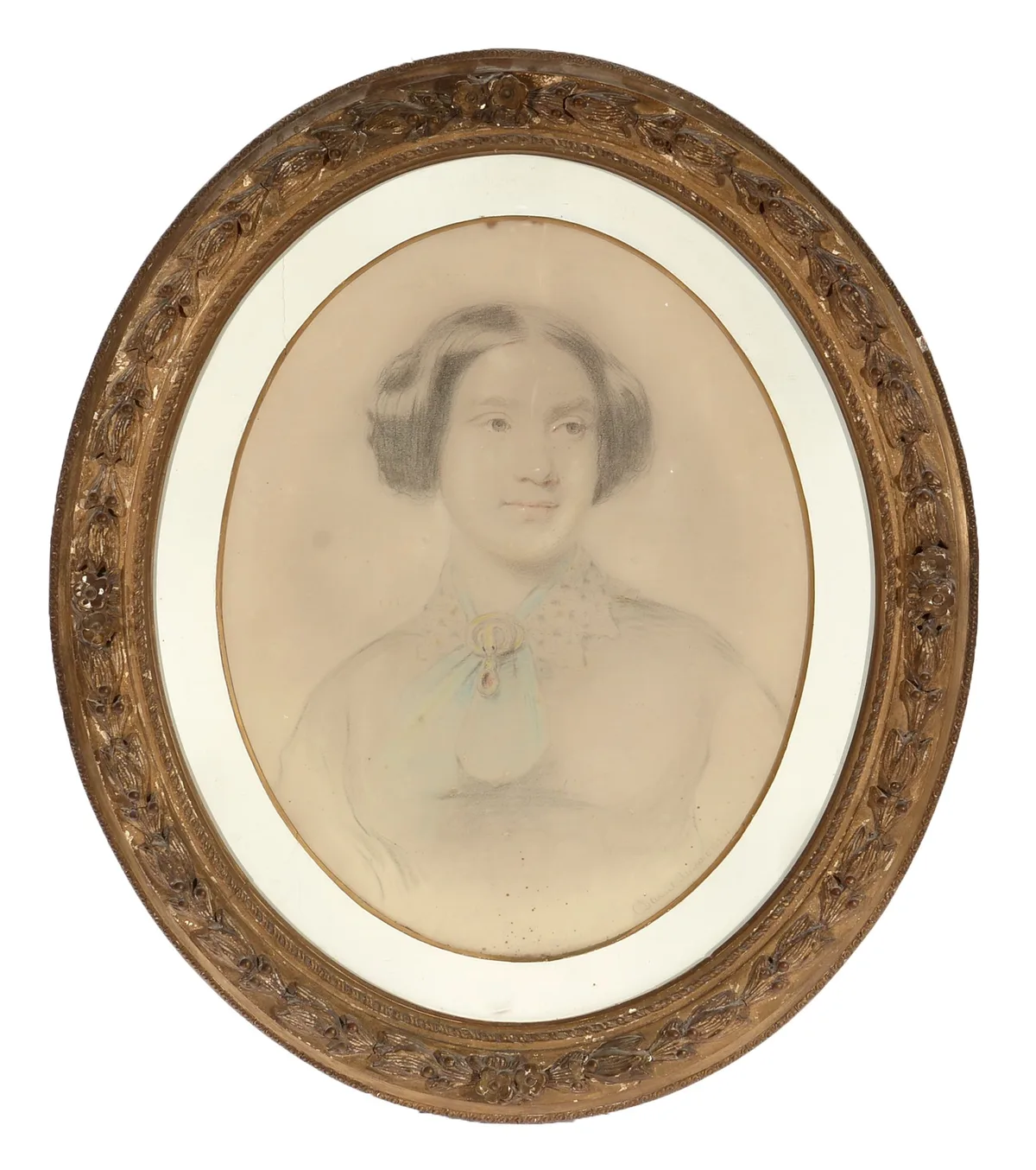 Daniel Munro, 1850s Portrait of a Lady, pastel