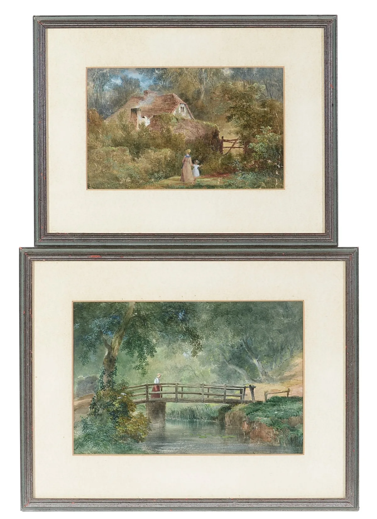 Robert Tucker, Two Views of Leigh Woods, Bristol, watercolour