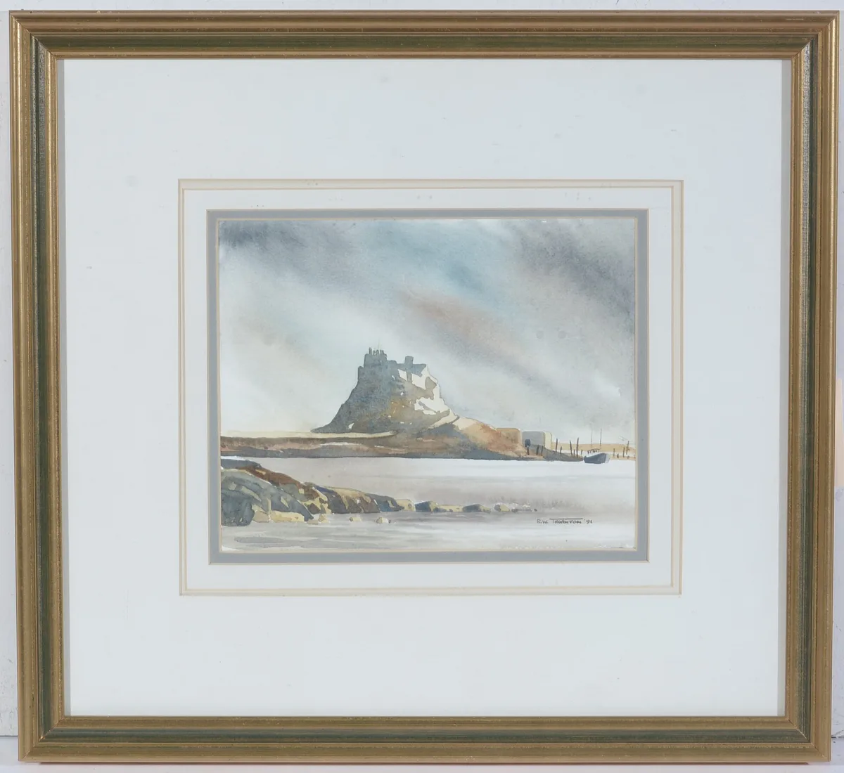 Ron Thornton, Lindisfarne and the Coast, watercolour
