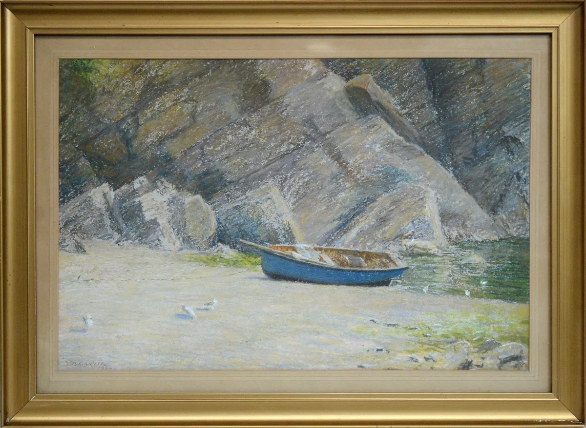 Thomas Bowman Garvie, Ebb Tide, Cornwall, pastel