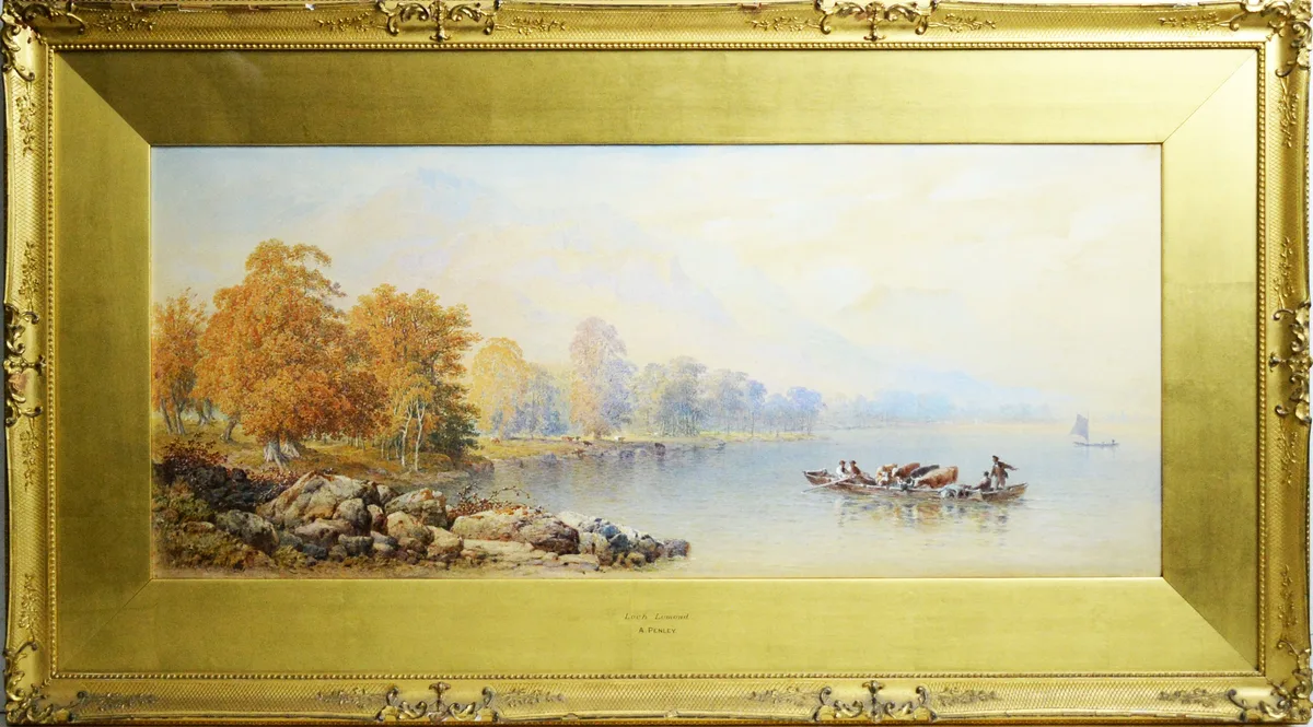 Aaron Edwin Penley, On Loch Lomond, watercolour