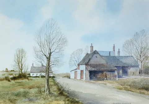 Edward Emerson, The Country Road, watercolour