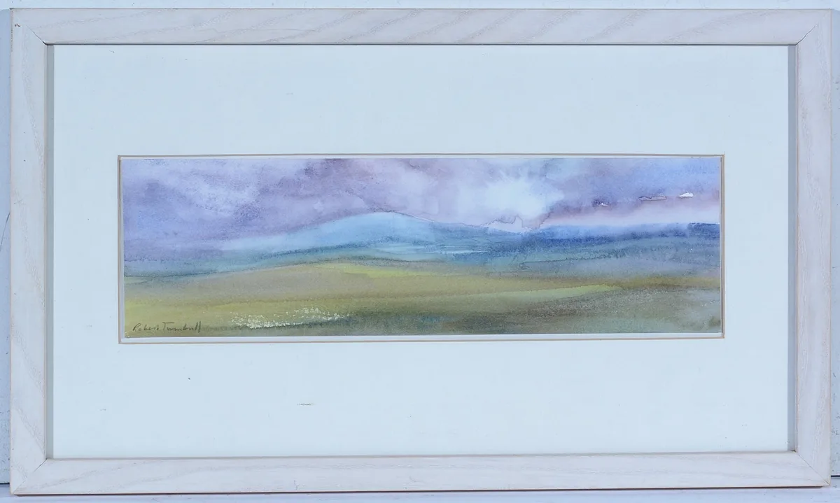 Bob Turnbull, Twilight Landscape, watercolour