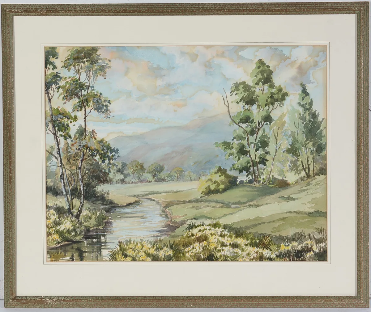 James Watson, Daffodil Time, Callander Scotland, watercolour