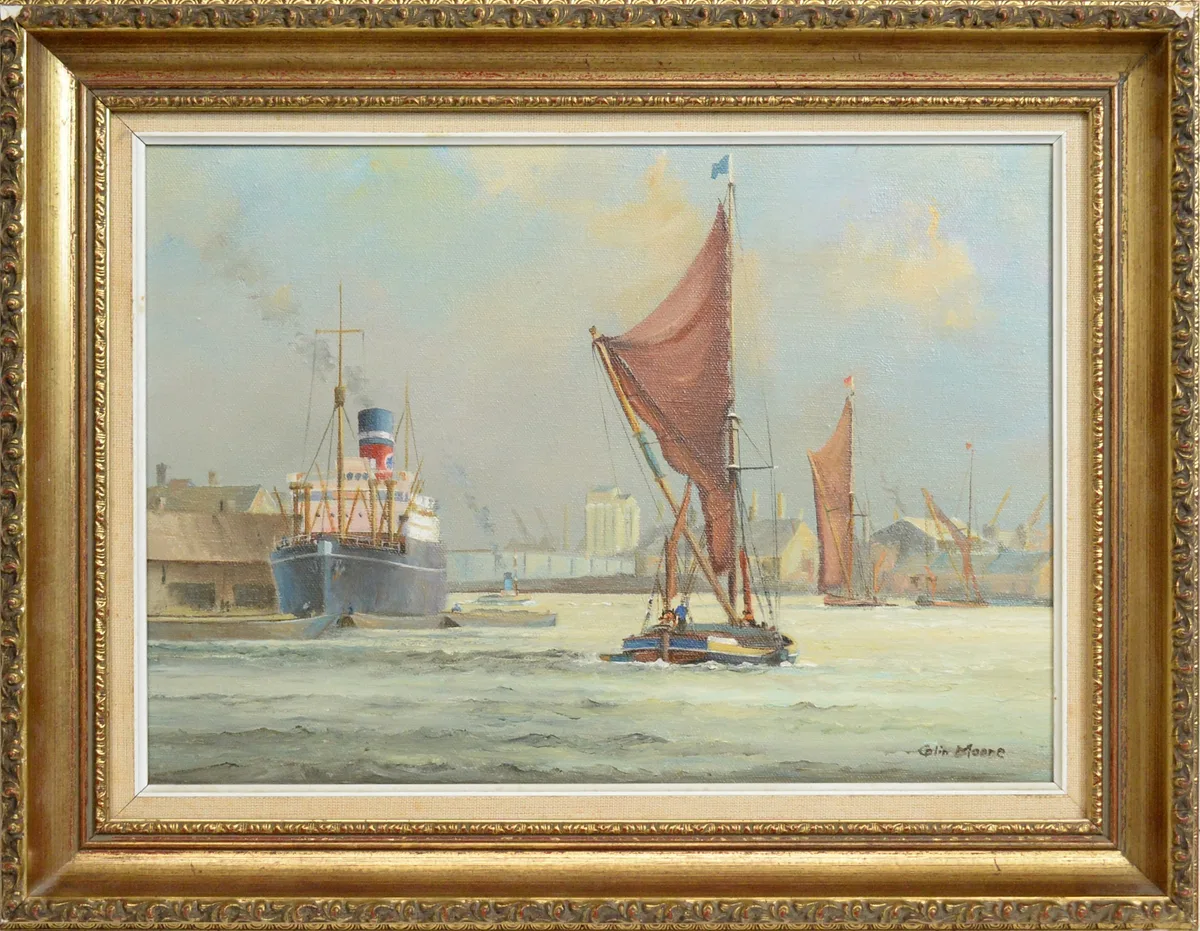 Colin Moore, The Docks, oil on canvas