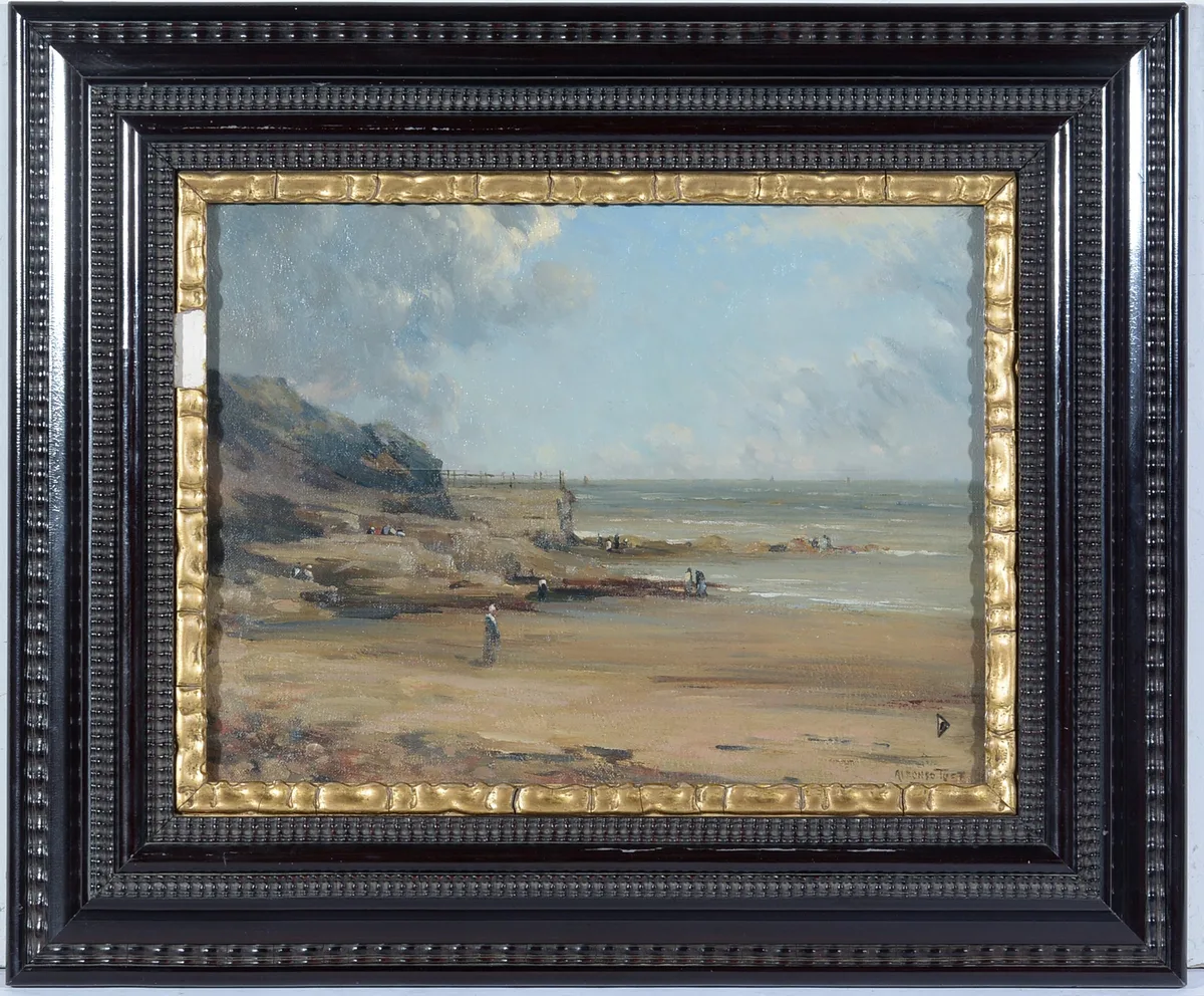 Alfonso Toft, Waiting for the Tide, oil on canvas