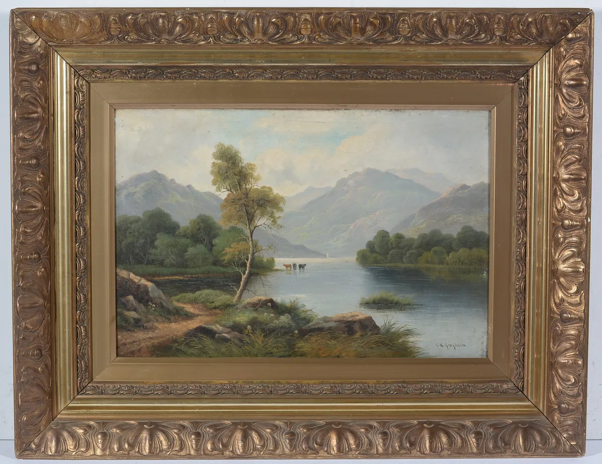 C* W* Grayham, Lakeland Landscape, oil on canvas