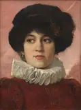 Charles Sprague Pearce, Portrait of a Woman, oil on canvas