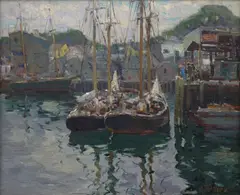Anthony Thieme, Winter, Provincetown, oil on canvas