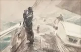 John Whorf, White Squall, watercolor on paper