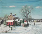 Walter Emerson Baum, Winter Near Sellersville, Pennsylvania, oil on canvas