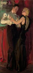 Tom Webb, A Dancing Couple, oil on canvas