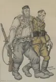 Arthur Szyk, Warsaw-September 1939, 1939, watercolor, ink and graphite on paper