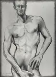 Lowell Nesbitt, Untitled (Male Nude)