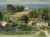 Maurice Grosser, Farm with Grotto: Bonnieux, 1979, oil on canvas