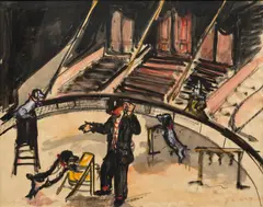 Arbit Blatas, Circus Scene, watercolor on paper