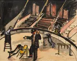 Arbit Blatas, Circus Scene, watercolor on paper
