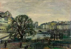 Arbit Blatas, River Scene, oil on canvas