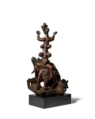 Nathaniel Kaz, Gemarah, bronze with dark brown patina