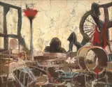 John Barnes Dobbs, American Beauty Rose, 1962, oil on board