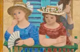 Fletcher Martin, Three on a Balcony, 1967, acrylic on canvas