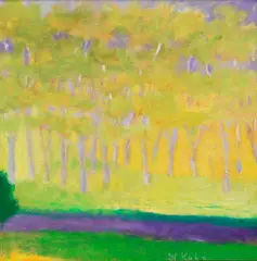 Dark Band by Wolf Kahn, 1999, oil on canvas, sold Nov 2024
