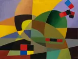 Werner Drewes, Creative Force, 1968, oil on canvas