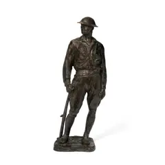 Jo Davidson, Doughboy, bronze with dark brown patina