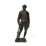 Jo Davidson, Doughboy, bronze with dark brown patina