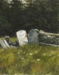 Jamie Wyeth, Island Graveyard, 1962, watercolor on paper