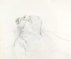 Andrew Wyeth, Helga, Hand on Head 2, pencil on paper